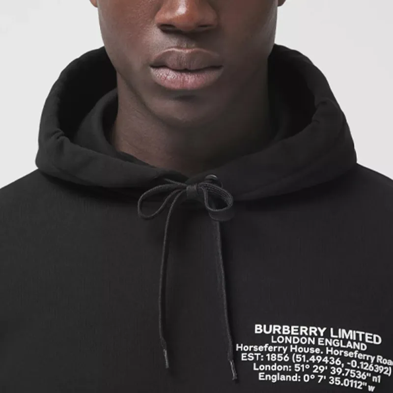 Burberry Location Print Drawstring Hoodie-4