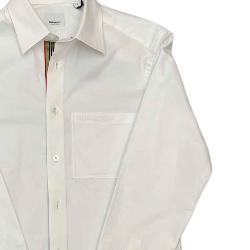 Burberry Shirts Men White-5