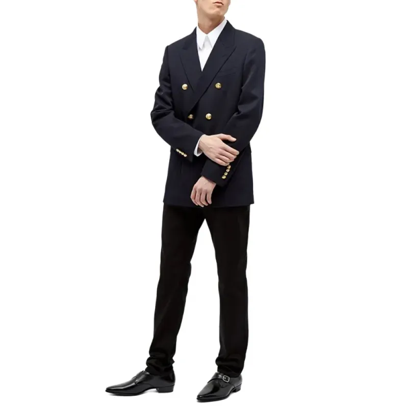 CELINE Classic Jacket In Diagonal Wool-4