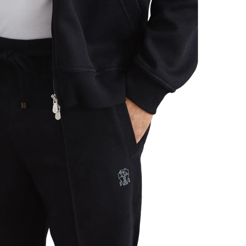 Brunello Cucinelli Logo Printed Drawstring Track Pants-6