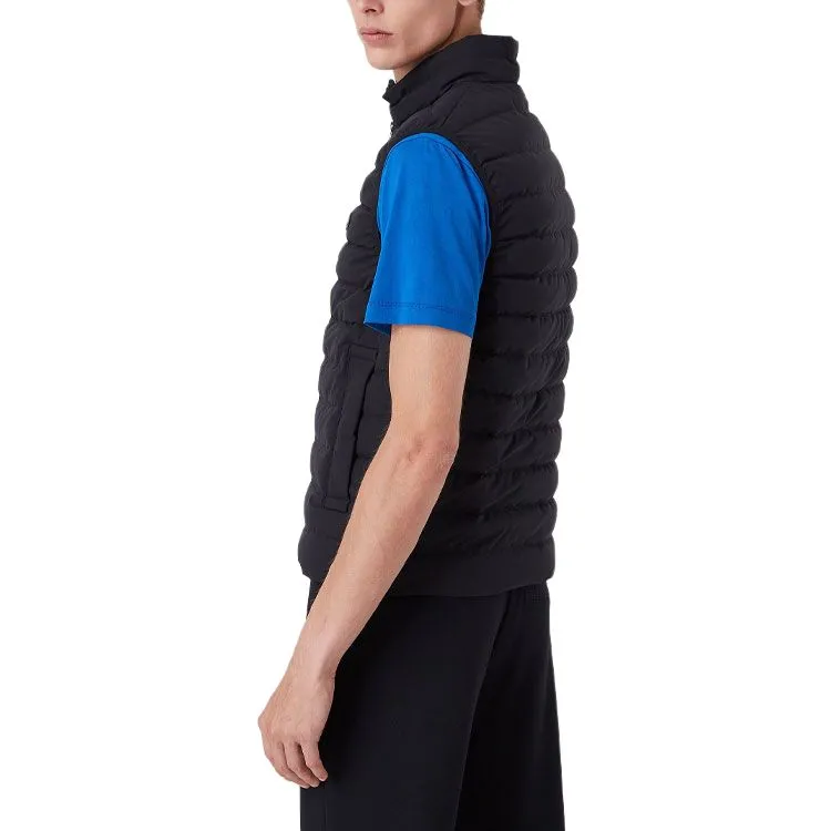 EMPORIO ARMANI Sleeveless Full zip Down Jacket In Quilted Nylon With Eagle Logo Patch-3