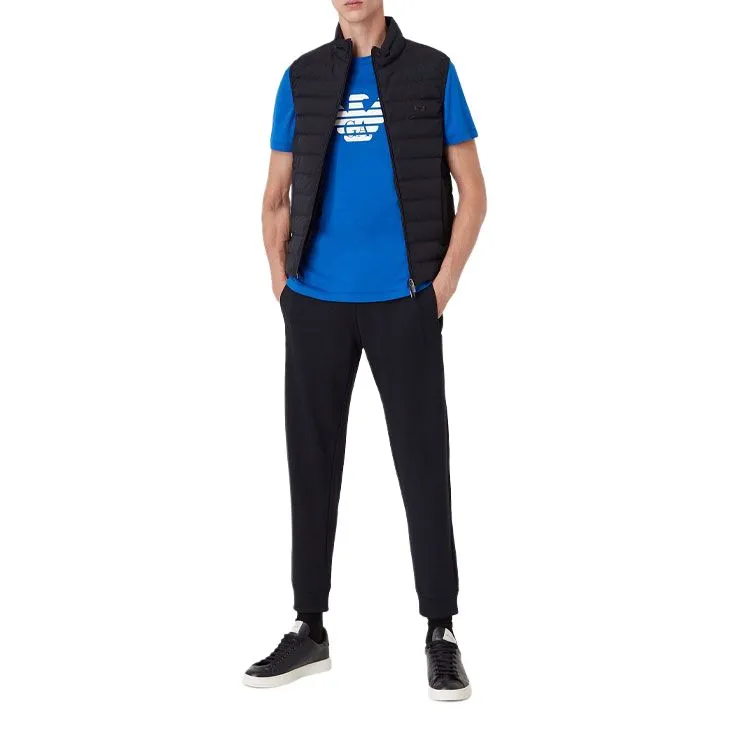 EMPORIO ARMANI Sleeveless Full zip Down Jacket In Quilted Nylon With Eagle Logo Patch-1