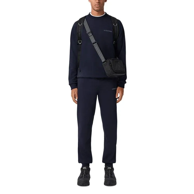 Burberry Knitted Sweatpants Men Coal Blue-2