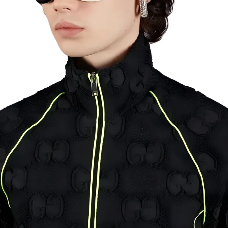 GUCCI Gg Stretch jersey Neoprene Zip Jacket-4