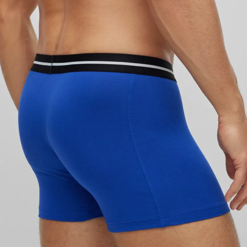 HUGO BOSS Three Pack Of Stretch Cotton Boxer Briefs With Logos Underpants Men's 3 Pack-4