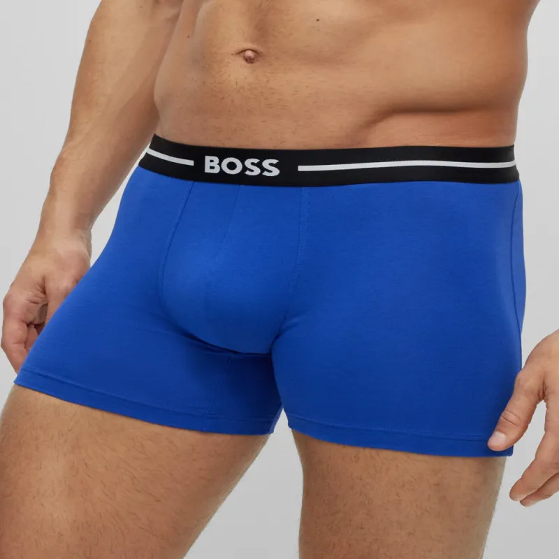 HUGO BOSS Three Pack Of Stretch Cotton Boxer Briefs With Logos Underpants Men's 3 Pack-6