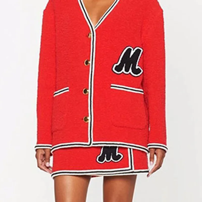 MIU MIU Bouclé V Neck Cardigan-5