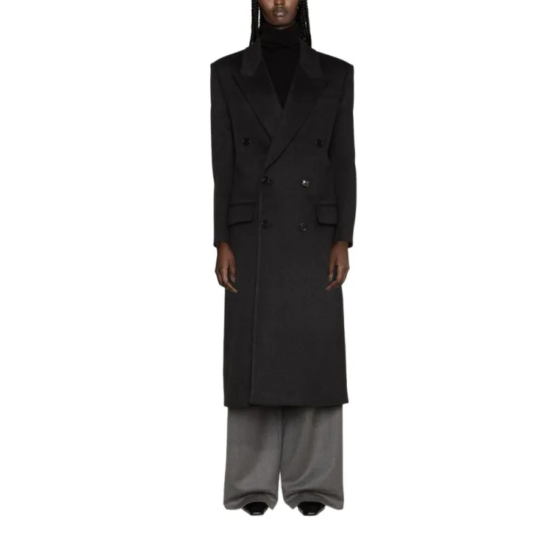 SAINT LAURENT Double Breasted Long Sleeved Coat-3