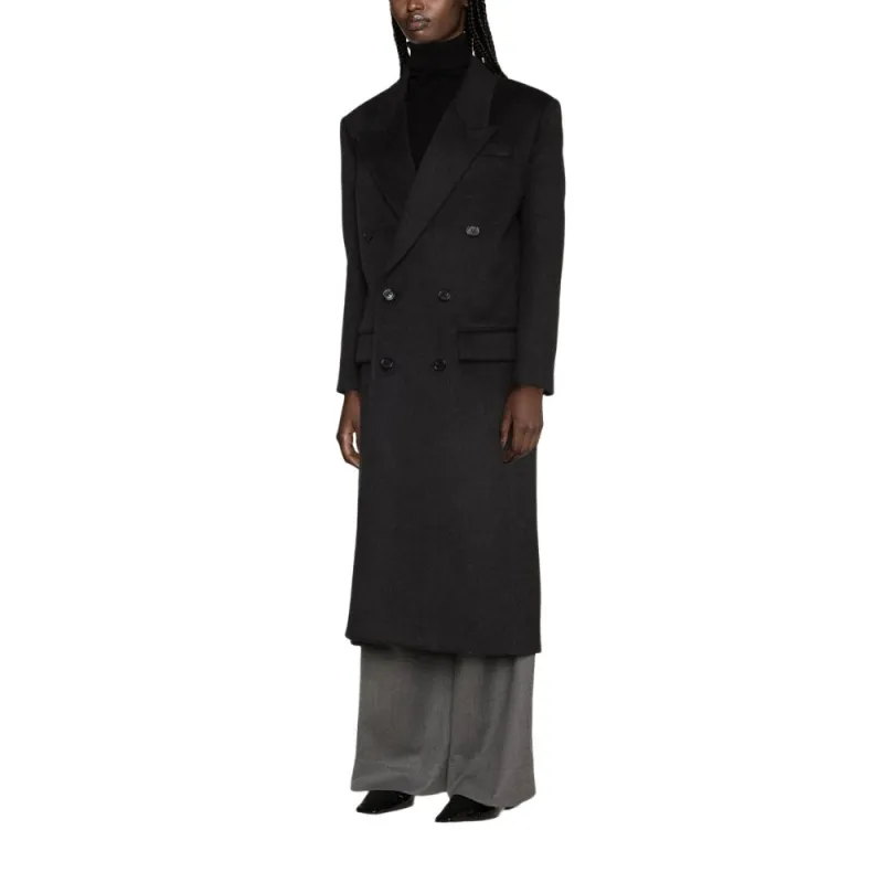 SAINT LAURENT Double Breasted Long Sleeved Coat-5