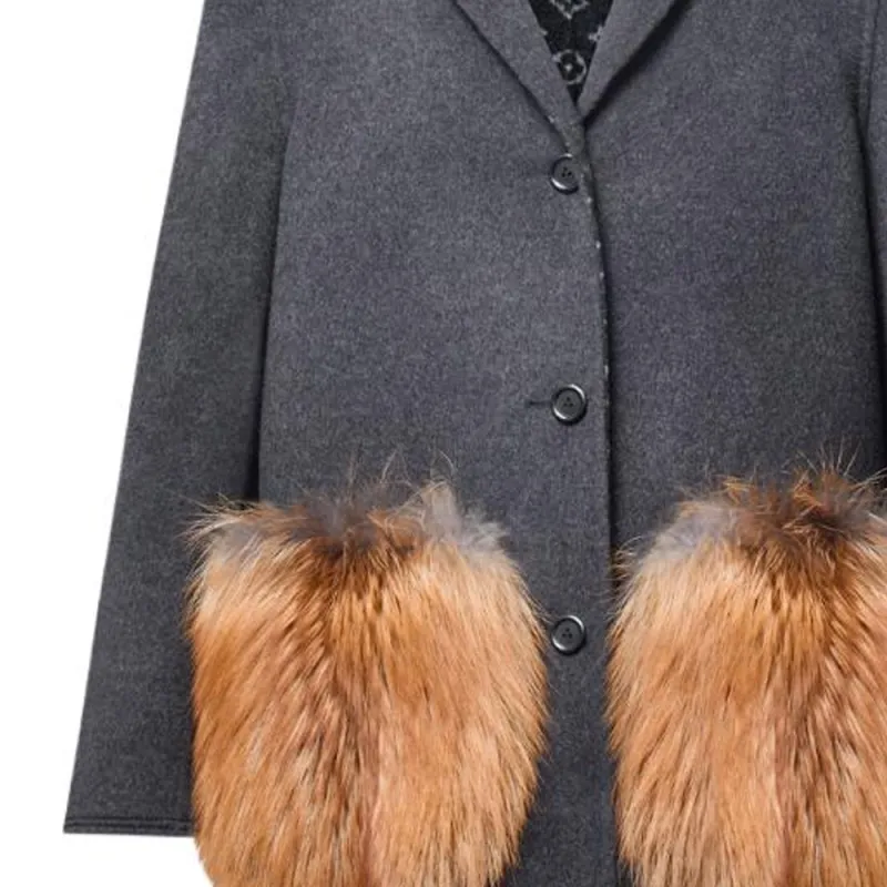 LOUIS VUITTON FW24 Coats Women's Gray-5