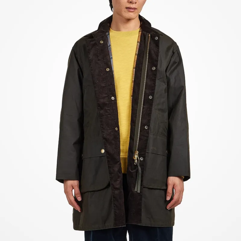 BARBOUR Bedale Waxed Trench Coat-1