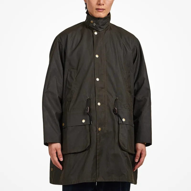 BARBOUR Bedale Waxed Trench Coat-2