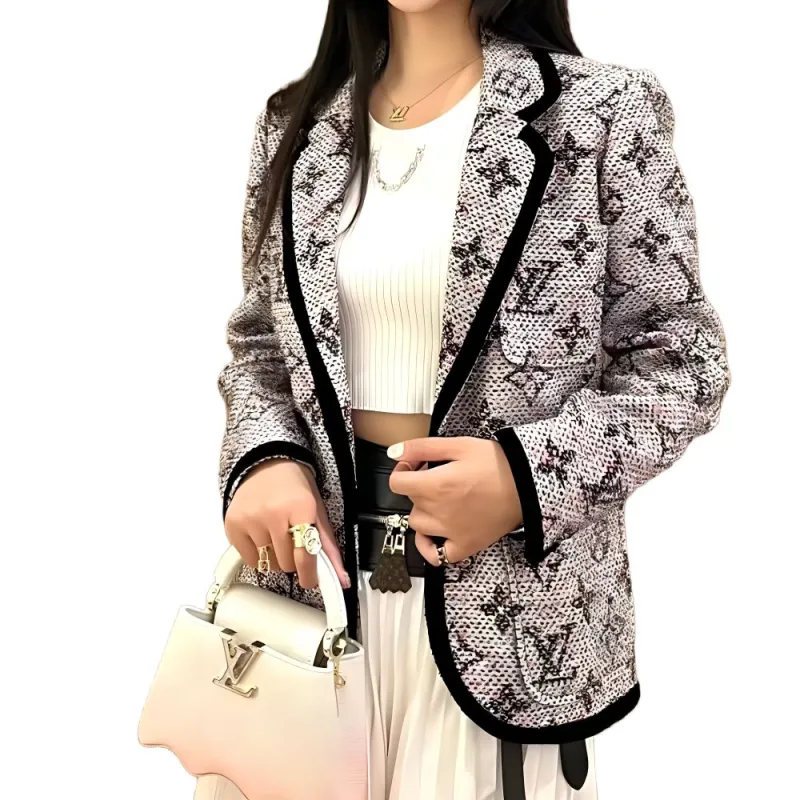 LOUIS VUITTON FW24 Business Suit Coat Women's Purple-4