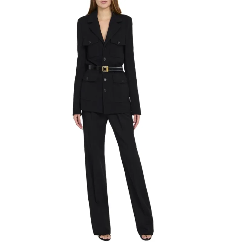 SAINT LAURENT Saharienne Long Sleeved Jacket-2