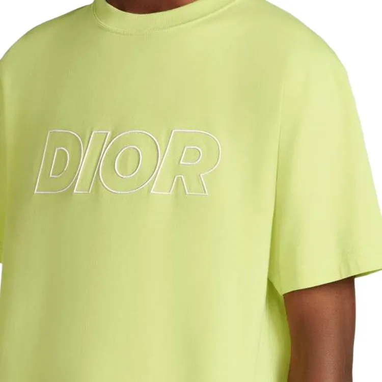 DIOR T Shirts Men Yellow-6