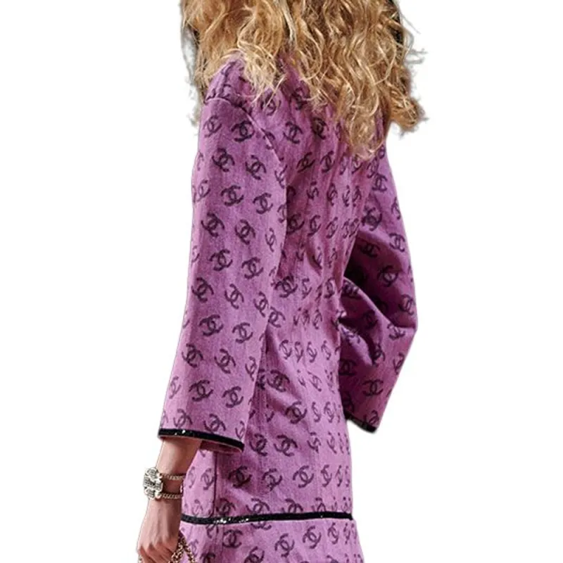 CHANEL 1986 1988 Interlocking CC pattern Jacket-4