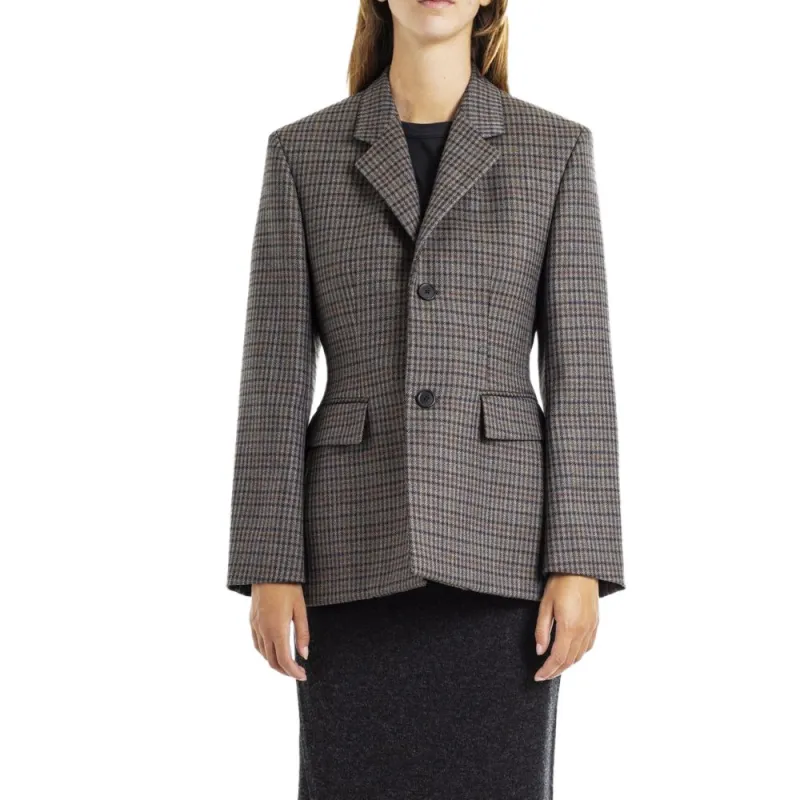 Balenciaga Hourglass Plaid Jacket-2