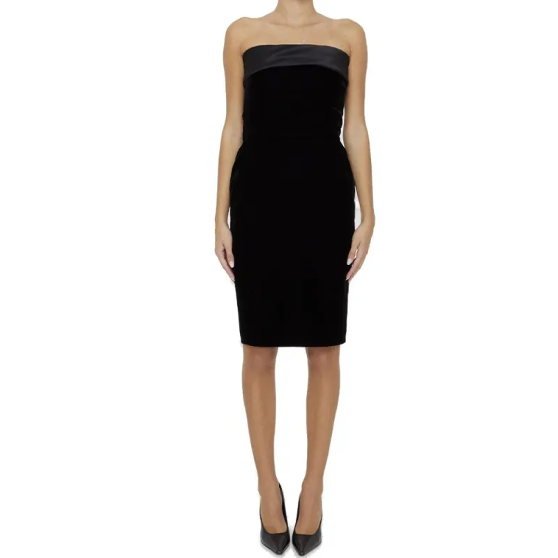 SAINT LAURENT FW23 Sleeveless Dress Women's Black-3