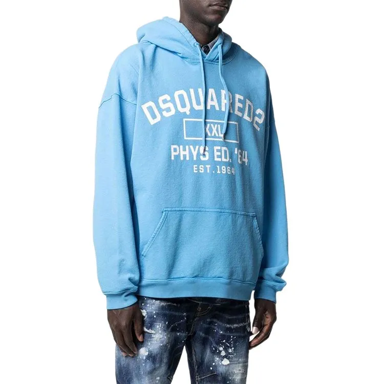 DSQUARED 2 Logo Print Drawstring Hoodie-3
