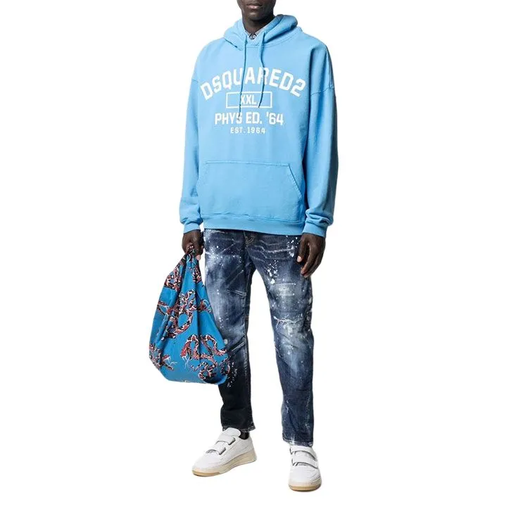 DSQUARED 2 Logo Print Drawstring Hoodie-1