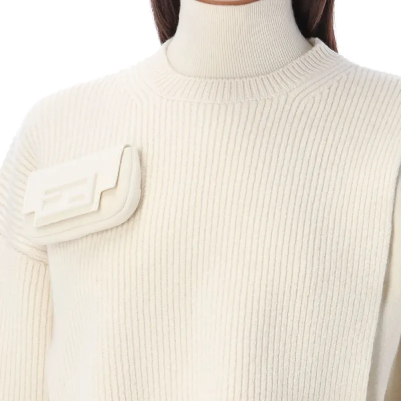 FENDI Pocket detail Roll Neck Jumper-4