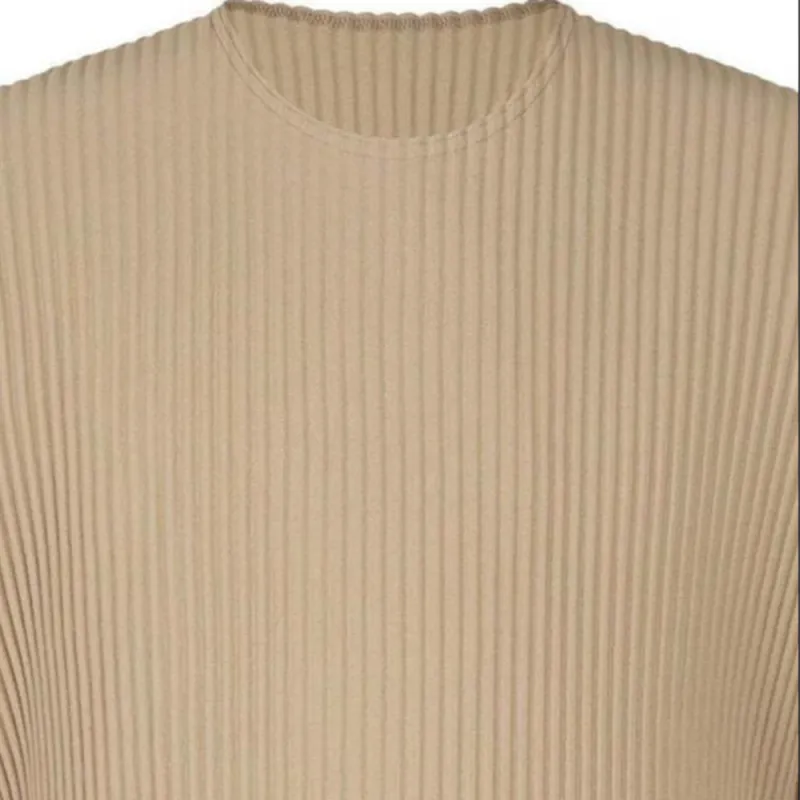 Homme Plissé Issey Miyake FW24 T-Shirt Men's Beige-3