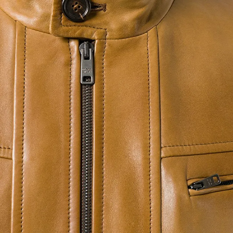 PRADA Leather Jackets Men Light Umber-4
