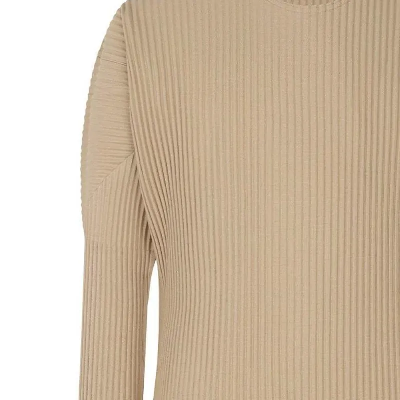 Homme Plissé Issey Miyake FW24 T-Shirt Men's Beige-5