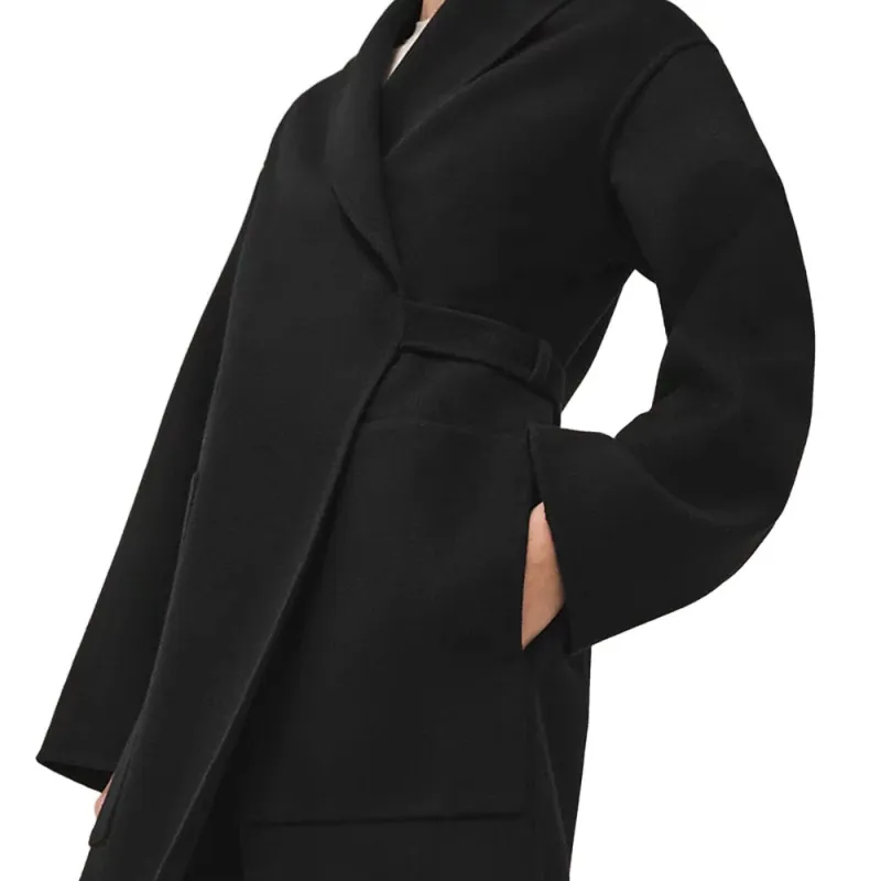 HERMES FW23 Coats Women's Black-2