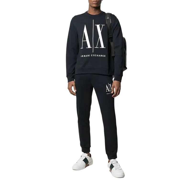 ARMANI EXCHANGE Logo Embroidered Straight Leg Track Trousers-3
