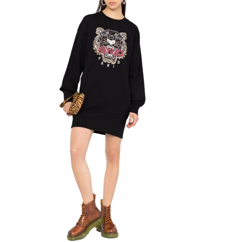 KENZO Long Sleeved Dresses Women's Black-2