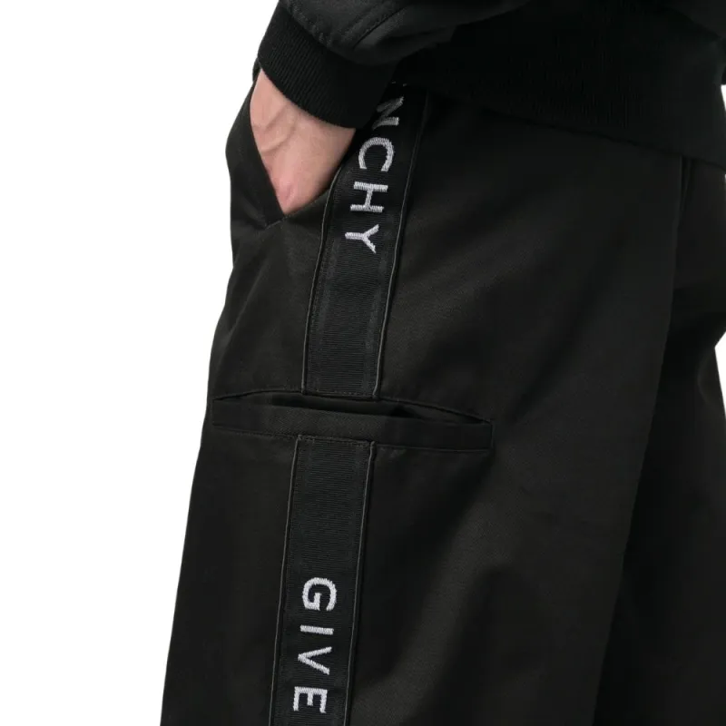 Givenchy Logo Tape Elastic Waist Shorts-4