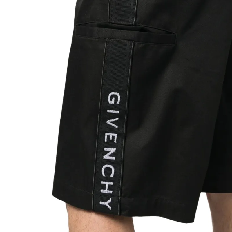 Givenchy Logo Tape Elastic Waist Shorts-5