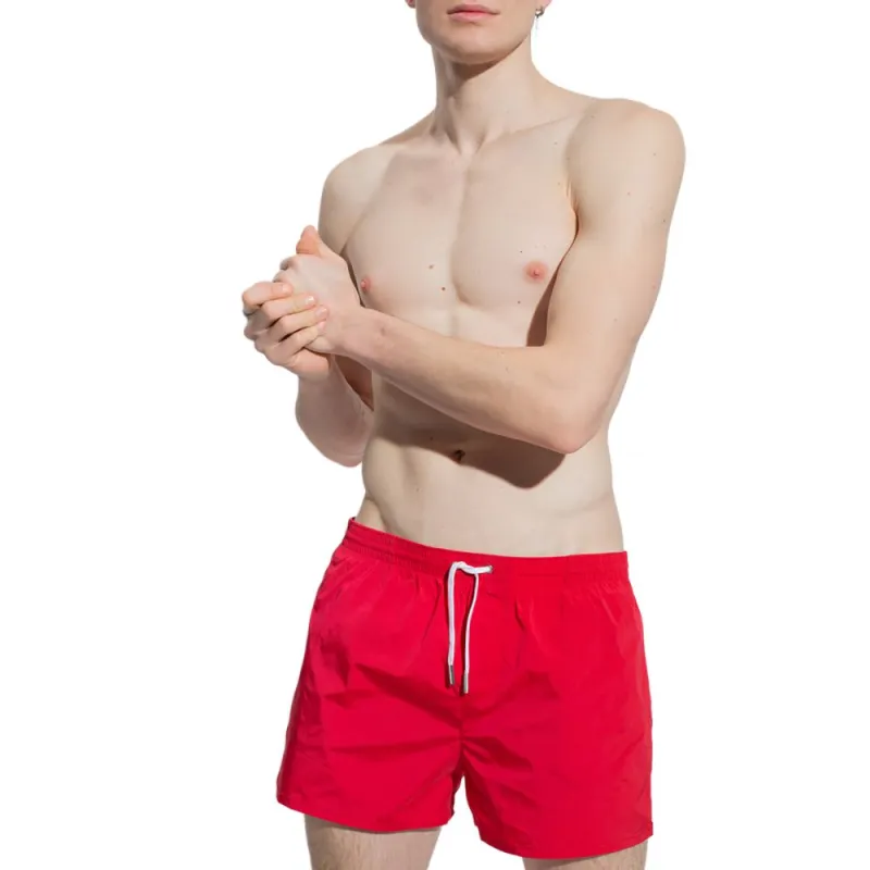 DSQUARED 2 Logo Printed Drawstring Swim Shorts-2
