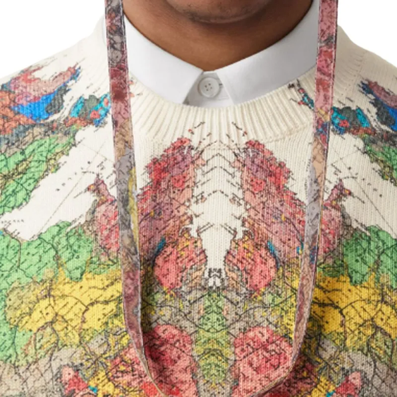 Burberry Burly Map Print Cotton Sweatshirt-4