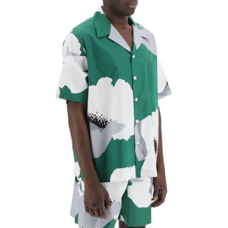 Valentino Floral Printed Short Sleeved Shirt-3