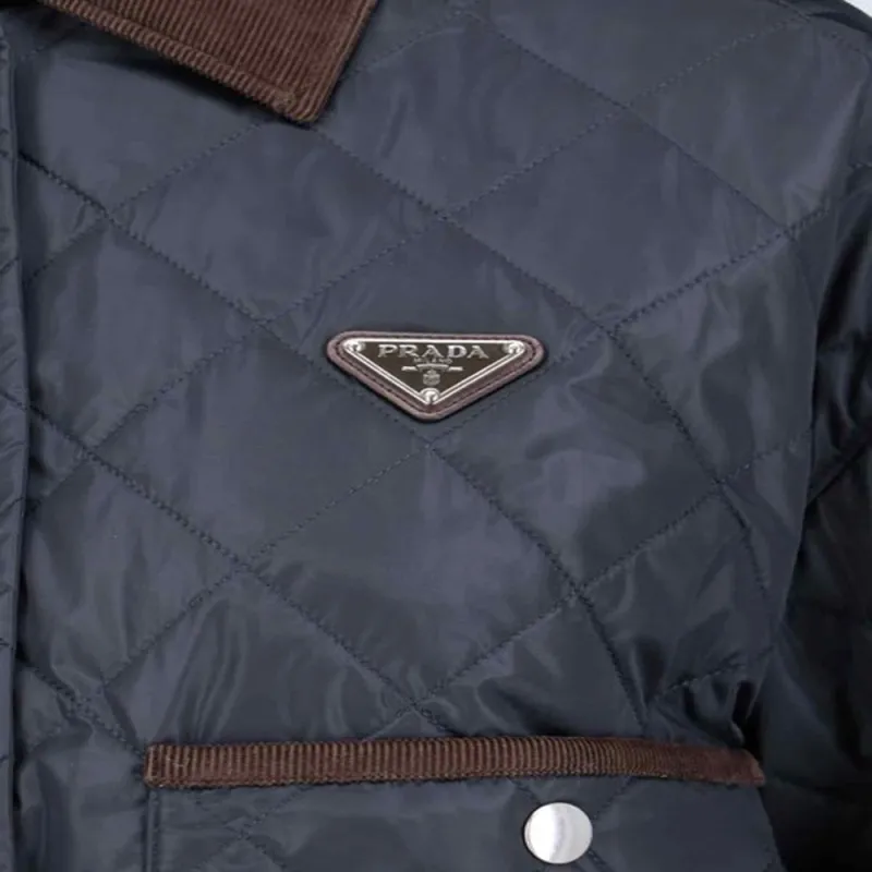 PRADA Quilted Button-Up Jacket-4