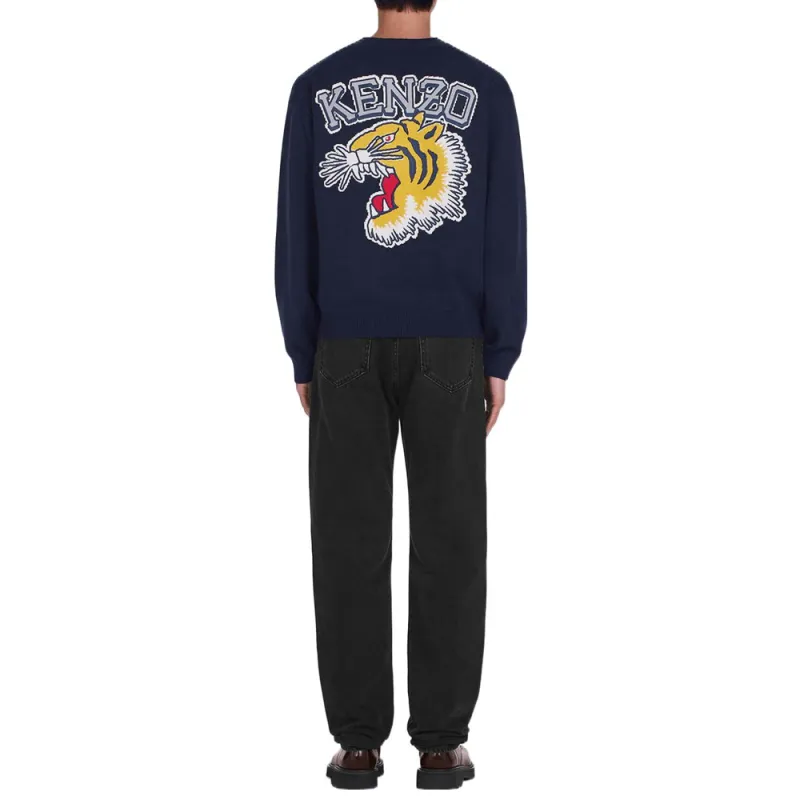 KENZO Logo Patch Crewneck Knit Jumper-3
