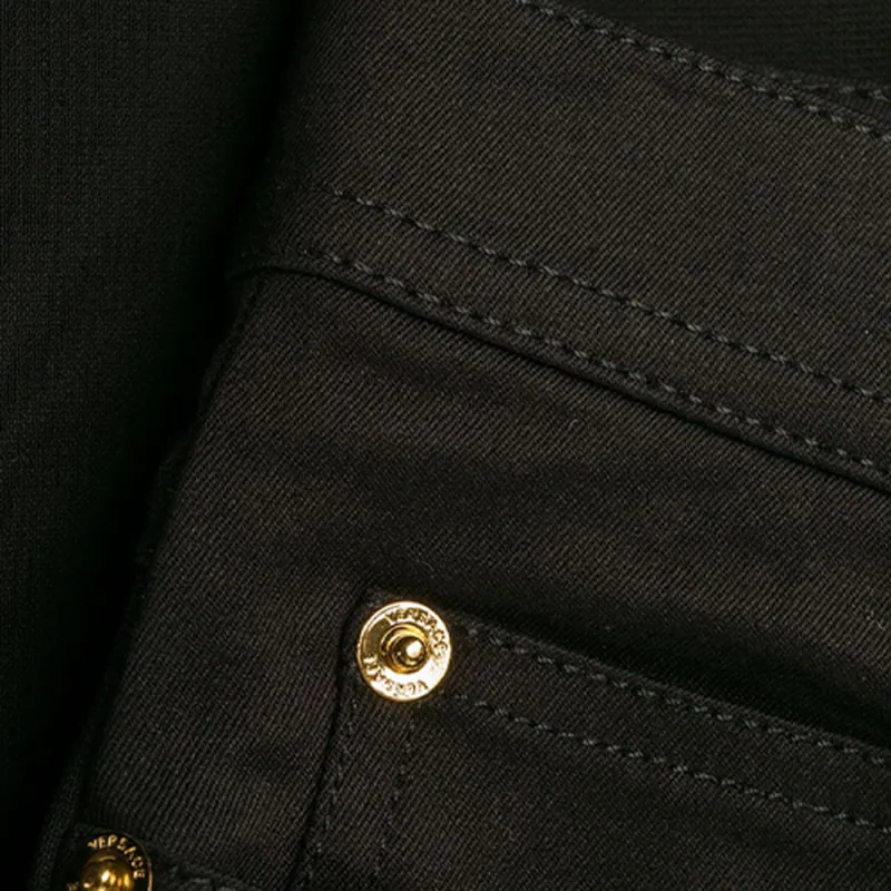 VERSACE Fitted Denim Skinny Jeans 'Black'-4