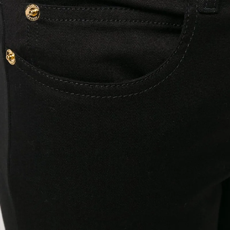 VERSACE Fitted Denim Skinny Jeans 'Black'-5