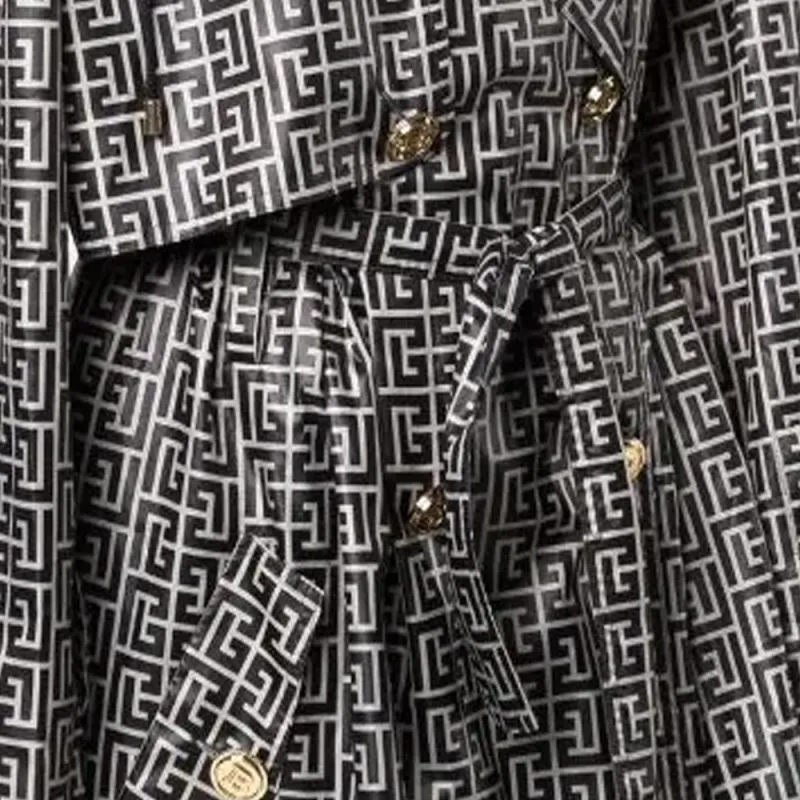 BALMAIN Trench Coats Women's Black-5