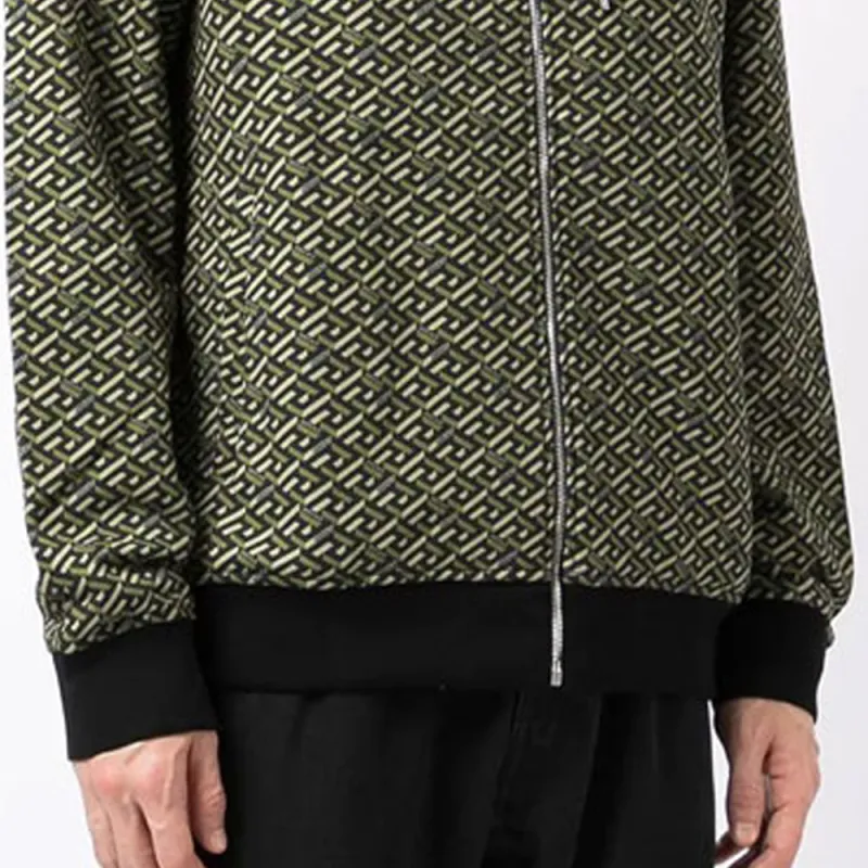 VERSACE Monogram Print Hoodie-5