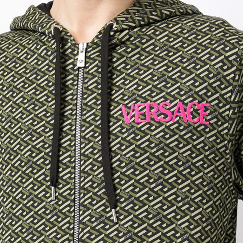 VERSACE Monogram Print Hoodie-4