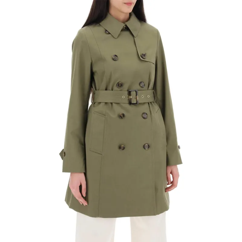 BARBOUR Short Greta Showerproof Trench Coat-3