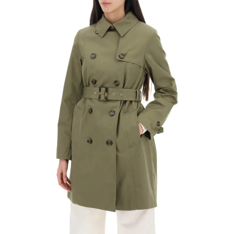 BARBOUR Short Greta Showerproof Trench Coat-1