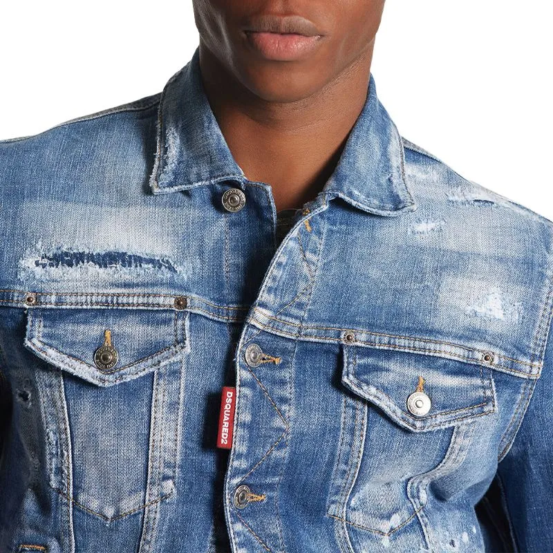 DSQUARED 2 Distressed Denim Jacket-4