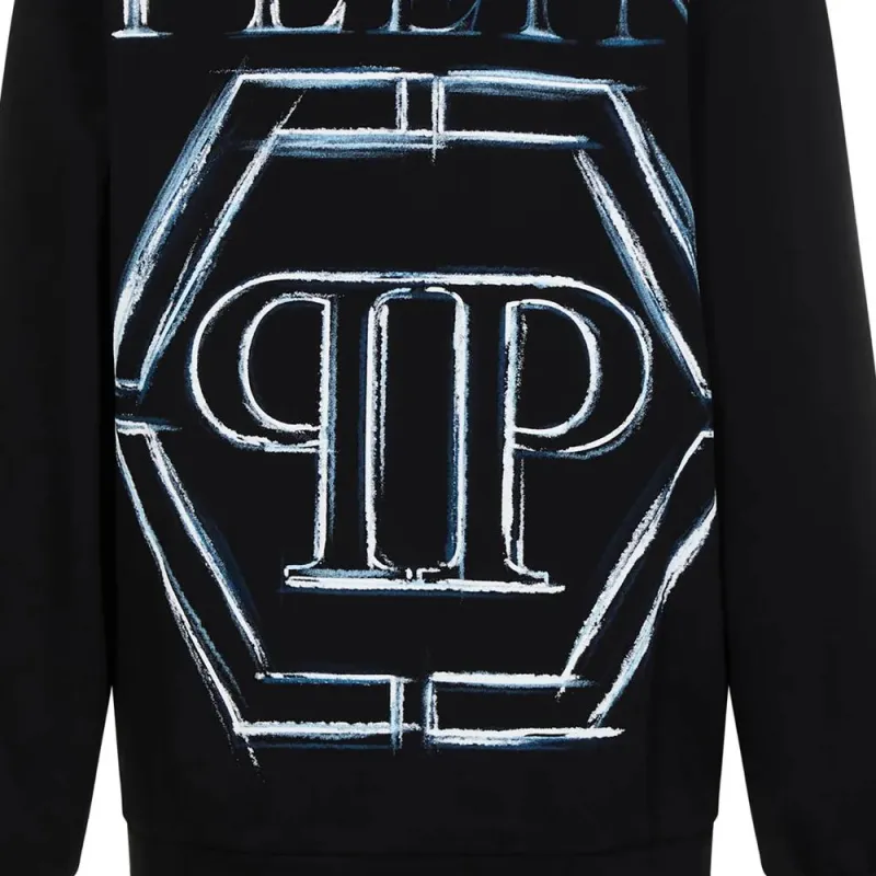 PHILIPP PLEIN Logo Printed Long Sleeved Hoodie-7