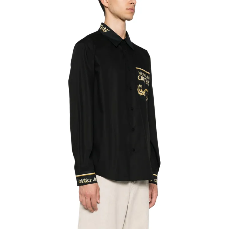 VERSACE JEANS COUTURE Chrome Couture Printed Poplin Shirt-3