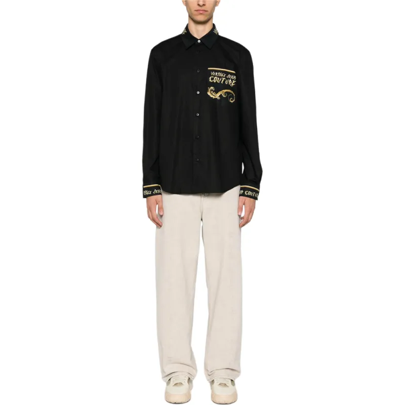 VERSACE JEANS COUTURE Chrome Couture Printed Poplin Shirt-1