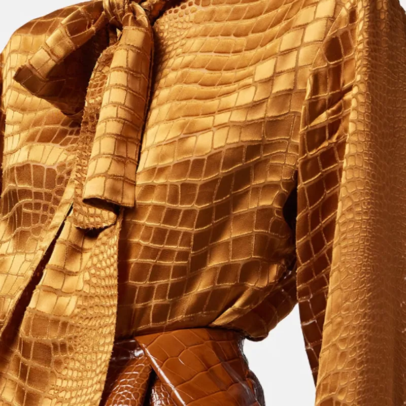VERSACE Embossed-Effect Button-Up Shirt-5